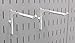 Wall Control 6in Reach Extended Hook Pair - Slotted Metal Pegboard Hooks Pegboard and Slotted Tool Board - White