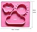 Baby Placemat and Bib, Food Grade Silicone Baby Suction Plate, Non-Slip (Pink)…