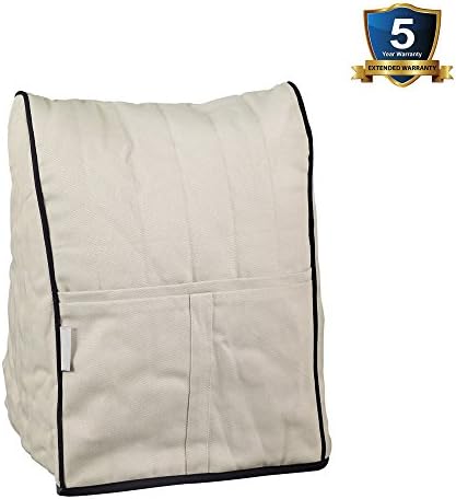 Mixer Cover for Kitchenaid, DustProof Bag with A Large Storage Pocket, Easy to Store Accessories Cookbook, Design for All KitchenAid Stand Mixer, 100% Cotton and Quality Guarantee.