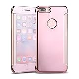 iPhone 7 Plus Case, CICMOD Mirror Window Flip Cover for iPhone 7 Plus Rose Gold