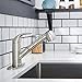 Ufaucet Modern Best Commercial Cen Stainless Steel Single Lever Single Handle Pull Out Sprayer Prep Kitchen Sink Faucets,Stainless Steel Finished
