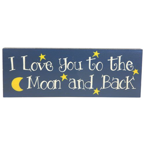 Wooden Plaque I Love You To The Moon and Back