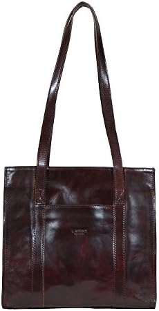 I MediciFirenze Mezzo Medium Leather Tote Bag, Italian Handbag for Women