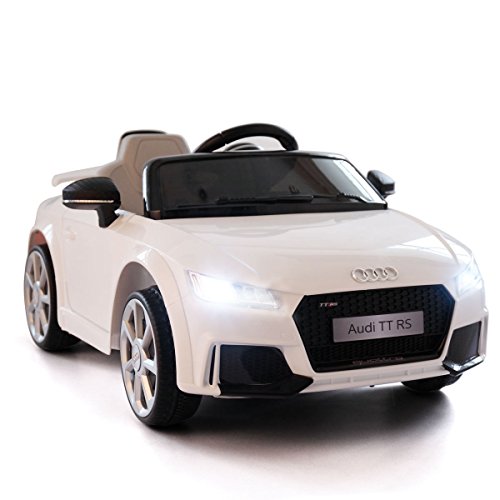 JAXPETY Audi TT 12V Electric Kids Ride On Car Licensed MP3 LED Lights RC Remote Control White