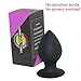 Silica Gel Fetish Plug Anal Butt Personal Massager,4 Size Black (XL)