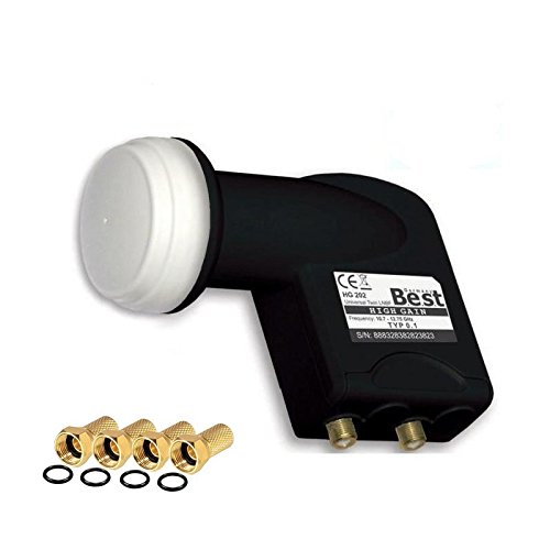 BEST GERMANY LNB Twin High Gain 70 DB + 4 F Plugs