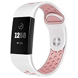 NO1seller Top Bands Compatible for Fitbit Charge 3 Small Large, Soft Silicone Sport Strap with Air Holes Replacement Wristband for Fitbit Charge 3 and Charge 3 SE Fitness Tracker