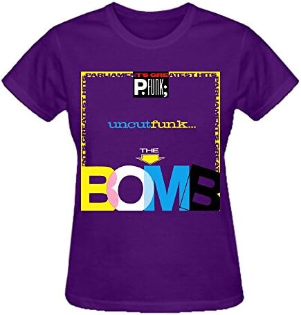 Firebo Parliament Parliaments Greatest Hits The Bomb Short Sleeve O-Neck T Shirts For Women Purple