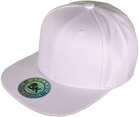 Solid Plain White Blank Snapback