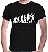 buXsbaum Mens T-Shirt The Evolution of Tennis-M-Black-White