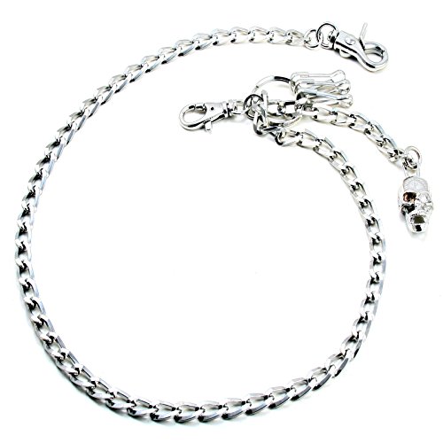 DoubleK Skull Pendant Classic Biker Key Jean Wallet Chain (23.5"3.2oz) SLV NCS76