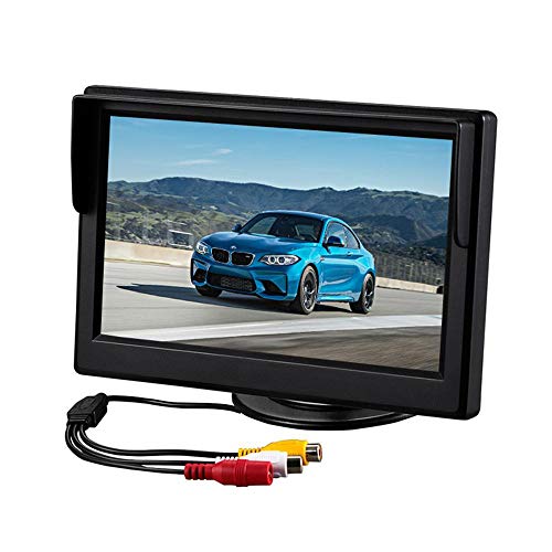 Goglor Backup Camera Monitor 5 Inch TFT LCD Monitor Display Screen for Car Rear View Camera High Definition Backup Monitor for RV/Truck/Pickup/Van - Black