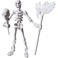 QWZFirst T13 Skeleton Action Figure, Movable Articulated Human Skeleton, 5.12-in Action Figure Wearing Multiple Sets of Weapons, Can Be Painted, Suitable for Collectors As Desktop Decorations (1pcs)