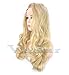 Vedar Beauty Long Curly Synthetic Lace Front Wig Light Brown Root Ombre Blonde Full Hair Wigs For Women(22Inches)