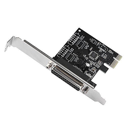 Richer-R PCI-E Parallel Adapter, PCI-E PCI-Express to 1 Port DB25 LPT Parallel Printer Converter Adapter 12CM High Profile for Windows 8/7 / Vista/XP / 2000 / Server 2003-2008 32/64-bit, Linux & M