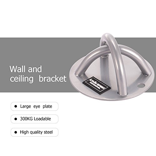 KYLIN SPORT Suspension Straps Wall/Ceiling Mount Bracket for Crossfit Olympic Rings, Body Weight Strength Training Systems, Yoga Swings, Hammocks, Boxing Equipment&Battle Rope