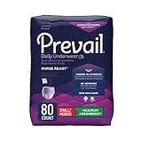Prevail PurseReady Maximum Absorbency Incontinence Underwear, Small/Medium, 20 Count (Pack of 4)