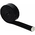 Insulation Heat Shielded Fire Thermo Armor Fire Sleeve Silicone Coated Fiberglass Heat Protection for Automotive Hose Lines & Electrical Wiring-（Black 1"ID x3.3FT）