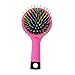 Pack of 2 Rainbow Volumizing Hair Straightening Brushes Detangling Hair Brushes Hair Curl Straight Magic Combs with Mirror (Pink & Purple)
