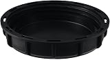 Fudeshe IBC Tote Lid Cover Black Plastic Screw-on Round 162mm ID Gasket Sealed view 3