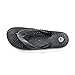 Revs - Lights - Men's and Women's Reflexology Massage Flip Flops, Black, US9 Women/US8 Men