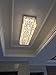 Siljoy Modern Crystal Chandelier 10-Lights Rectangular Flush Mount Pendant Ceiling Light Fixture Rectangle K9 Crystal Raindrop Chandelier for Dining Living Room Kitchen Island L47'' x W10'' x H10'