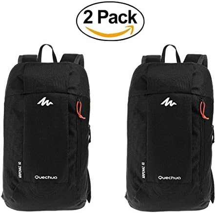 Sportstation 2 Pack QUECHUA Outdoor Backpack Hiking Daypacks Mini Small Bookbags10L Lightweight Zippered Pocket