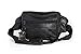 Leatherboss Genuine Leather Fanny Travel Outdoor hiking Cell phone holder pouch Wallet purse for men women, Black
