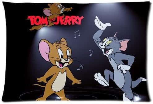 Custom Cartoon Tom and Jerry Pillowcase Standard Size Design Cotton Pillow Case