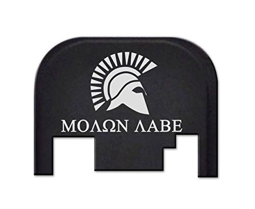 Bastion Laser Engraved Rear Cover Slide Back Plate For Glock 17 19 21 22 23 24 26 27 29 30 31 32 33 34 35 36 37 38 39 40 41 Gen 1-4 Butt plate, does not fit Glock 42 and 43 Models - Molon Labe