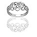 Sterling Silver Celtic Trinity Knot Heart Ring Size 8(Sizes 3,4,5,6,7,8,9,10,11,12,13,14,15,16)