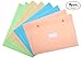 Skydue Plastic Envelope/Poly Envelopes with Snap Button Closure and Label Pocket A4 Size Booklet Document File, Pack of 8