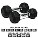 Dumbbells Hand Weights Set of 2-15 lb Rubber Hex Chrome Handle Exercise & Fitness Dumbbell for Home Gym Equipment Workouts Strength Training Free Weights for Women, Men