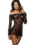 Dxnona®sexy Lace Lingerie Sleepwear Underwear Sleep (black)