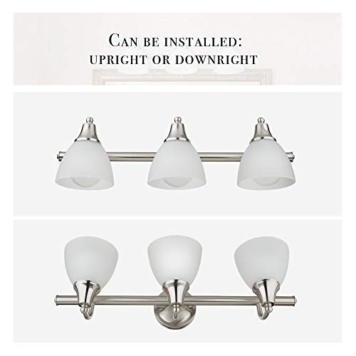 Globe Electric 50700 3Light Vanity AllinOne Bathroom Set, 5 Piece