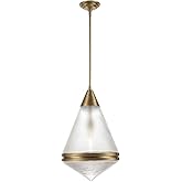Maxim Lighting 10395PRNAB Hargreaves - 1 Light Pendant-22 Inches Tall and 13.5 Inches Wide, Finish Color: Natural Aged Brass