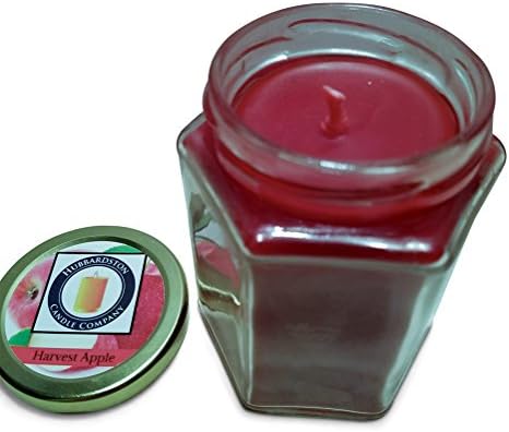 Harvest Apple Scented 100% Beeswax Jar Candle, 8 Ounce Hand Poured by Hubbardston Candle Company