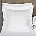 European Square Pillow Shams Set of 2 Pillow Cover Case Euro Sham 26x26 White Solid Decorative Soft 100% Egyptian Cotton in 600 Thread Count (European 26X26, White)
