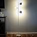 Brightech Tree Floor Lamp for Living Rooms & Offices, Dimmable Standing Lamp for Bedroom Reading, LED Spotlight Floor Lamp, Tall Lamp with Adjustable Panels for Minimal Space Use - White