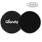Qiandy Gliding Discs,Core Sliders, Excise Disc with Double Side and Work Smoothly on Any Surface, Compact for Travel and Home Ab Workout(Black)