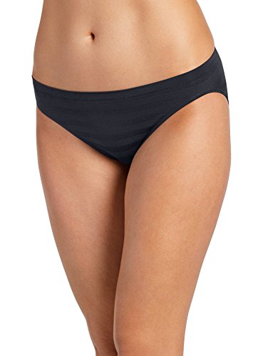 Jockey Women's Underwear Matte & Shine Bikini, black, 5