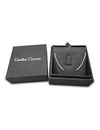 DIAMOND COUTURE Pendientes de oro blanco de 14 quilates con diamante curvado de 0,10 quilates para mujer, color I-J, claridad I1-I2
