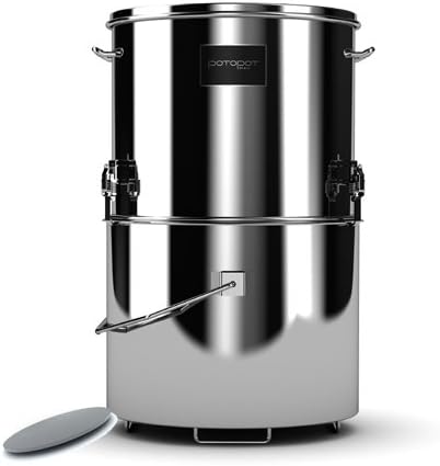 Amazon Co Jp 業務用油ろ過容器 ポトポット 23l用容器 スタンダード ろ過フィルター15枚set ホーム キッチン