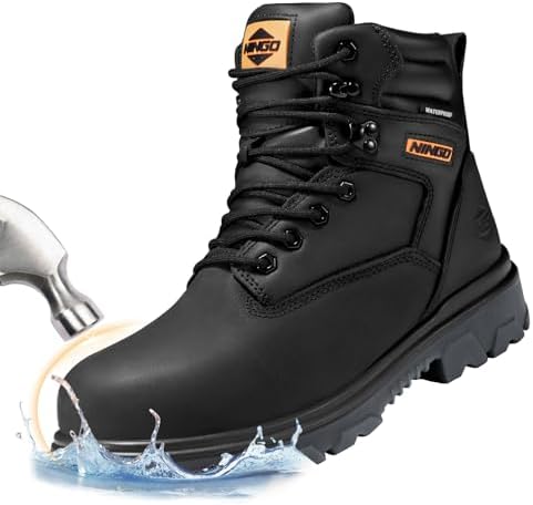 Amazon.com: TOSAFZXY Work Safety Boots for Men Durable Crazy-Horse