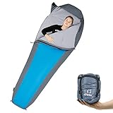 ATEPA Ultralight Sleeping Bag(2 lbs), 3 Season Warm Weather Camping Adult Sleeping Bag with Compression Sack, Indoors & Outdoor Use for Kids, Boys, Girls, Youth