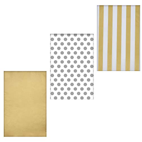 JOYIN 150 Piece Christmas Metallic Silver and Gold Tissue Paper Assortment (20" x 20" inches) Holiday Gold Gift Wrapping for Party Favors Goody Bags, Xmas Presents Wrapping Stocking Stuffers
