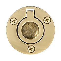 Flush Ring Pull Round 1-1/2" Brass