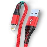 iPhone Charger 6ft,SMALLElectric Lightning Cable 6 Foot 2pack iPhone Cable 6ft iPhone Cord 6 feet Compatible with iPhone X/8/8 Plus/7/7 Plus/6/6s Plus/5s/5(RED)