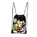 Disney Inside Out Authentic Licensed Drawstring School Bag Backpack (Black)