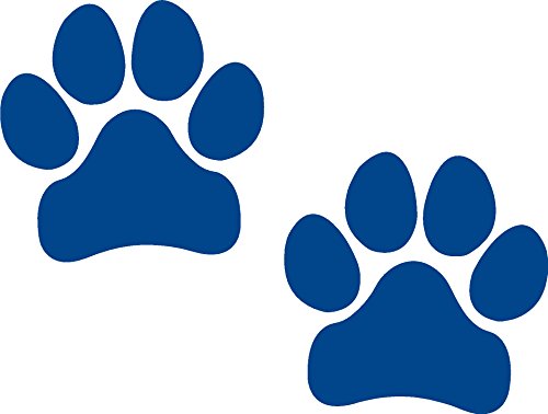 Paw Prints, BLUE, Pawprints, Paws, Dog, Puppy, Pup, Mutt, Canine, Print, Car, Auto, Wall, Locker, Laptop, Ipad, Notebook, Netbook, Vinyl, Sticker, Decal, Label, Placard, (BLUE)